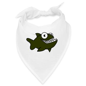 piranha 01 - Bandana - Weiß - Vorne