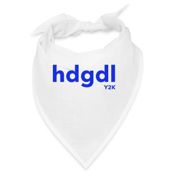 hdgdl hab dich ganz doll lieb Jahr2000 Y2K blau - Bandana - Weiß - Vorne