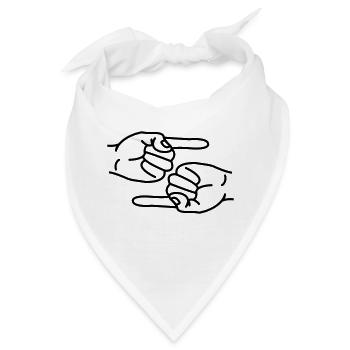 zeigefinger - Bandana - Weiß - Vorne