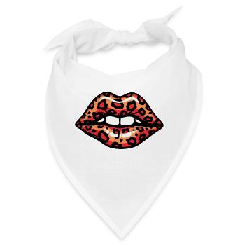 LEOPARDEN-LIPPEN - Bandana - Weiß - Vorne