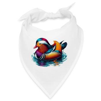 Mandarinente - Bandana - Weiß - Vorne