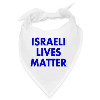 Israeli lives matter - Bandana - Weiß - Vorne