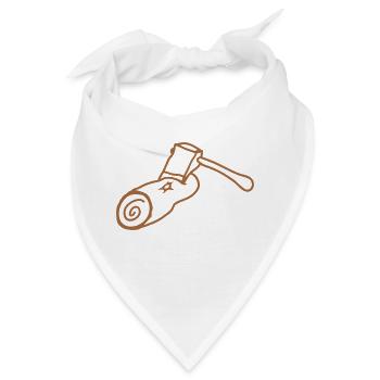 Axt Baum Fällen Holzfäller Wald Stumpf Holz Hacken - Bandana - Weiß - Vorne