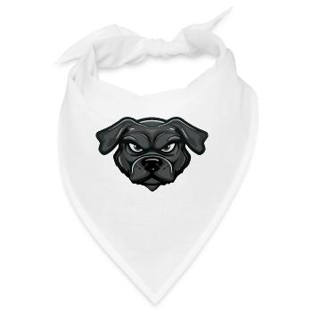 hund comic kopf - Bandana - Weiß - Vorne