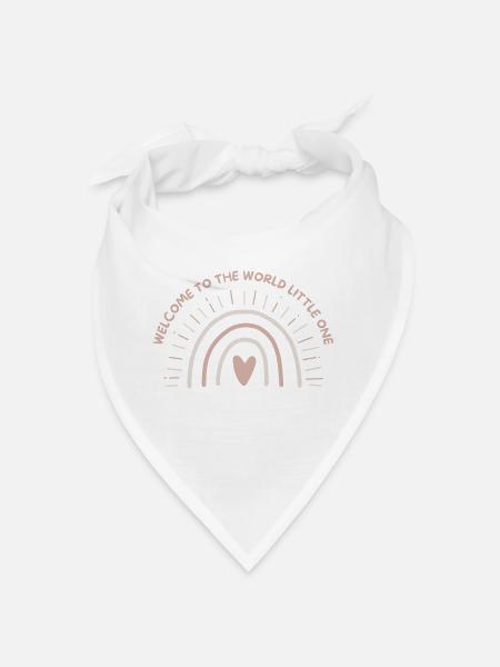 Welcome to the world little one | baby Geschenk - Bandana - Weiß