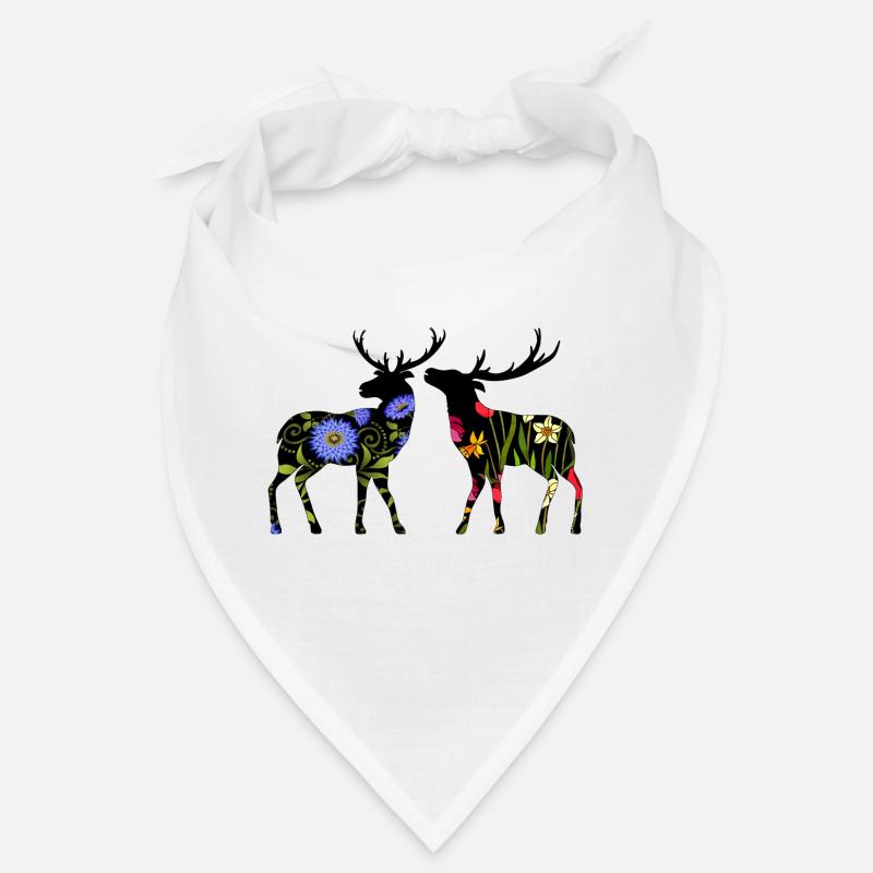 Hirsch - Bandana - Weiß