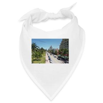 Der Ocean Drive in Miami Beach - Bandana - Weiß - Vorne