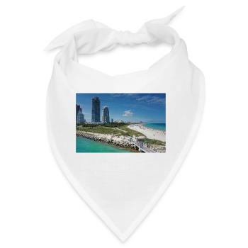 Miami Beach Piermit Wolkenkratzer - Bandana - Weiß - Vorne