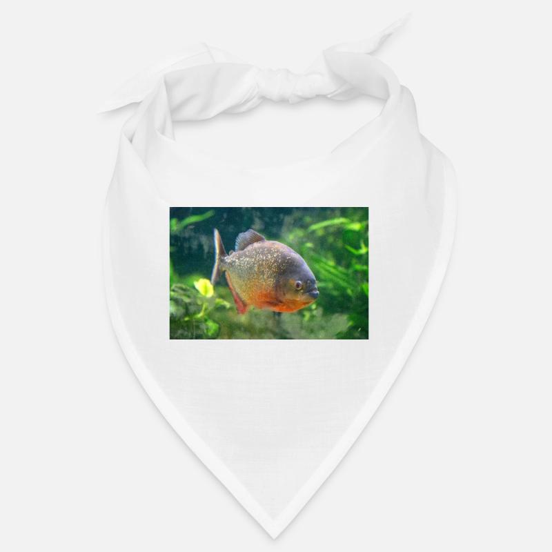 Piranha fish silver red Sharp teeth Bandana