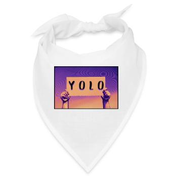 Schild - YOLO - Bandana - Weiß - Vorne