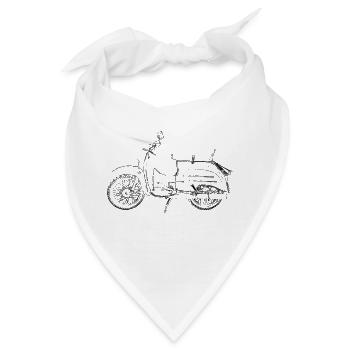 Schwarze Silhouette Schwalbe KR51/1 - Bandana - Weiß - Vorne