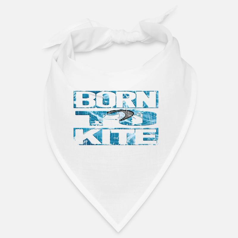 Né pour kite - Bandana - blanc