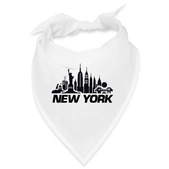 new york skyline ny - Bandana - Weiß - Vorne