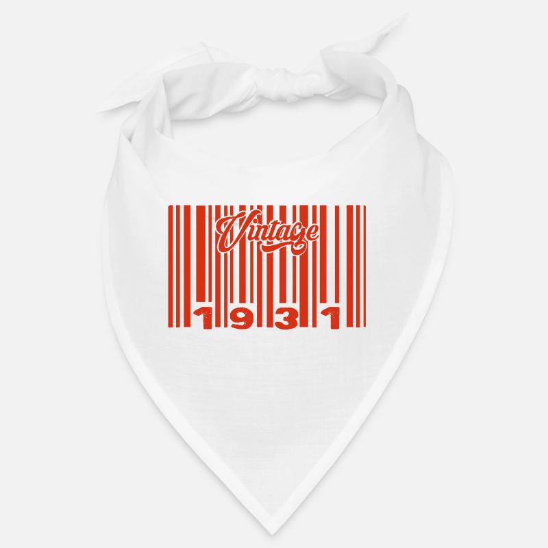 vintage 1931 né en 1931 94 ans bar code anniversai Bandana