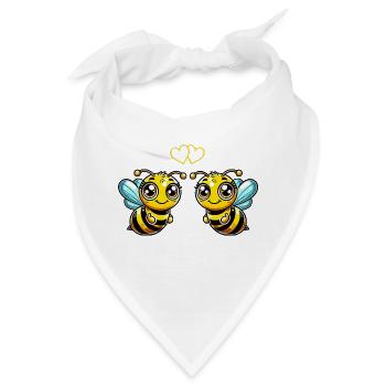 biene cartoon comic love - Bandana - Weiß - Vorne