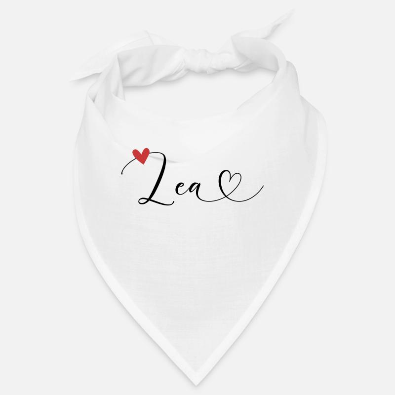Lea Last name First name Calligraphy heart Bandana