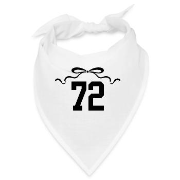 Nummer 72 Knoten - 72 Geburtstag - Bandana - Weiß - Vorne