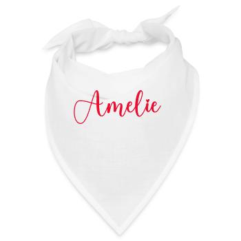 amelie name - Bandana - Weiß - Vorne