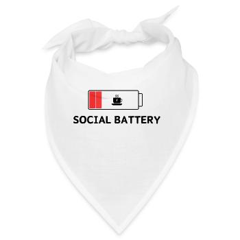 Social Battery - Bandana - Weiß - Vorne