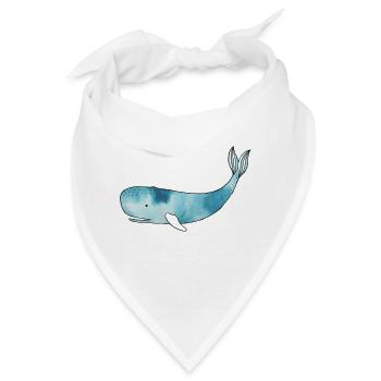 Watercolor Whale - Bandana - Weiß - Vorne