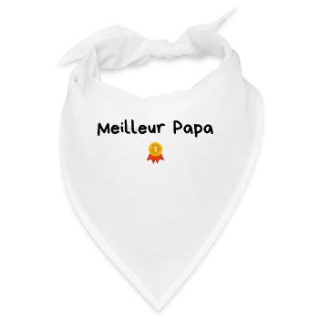 Best Papa - Papa Geschenkidee - Bandana - Weiß - Vorne