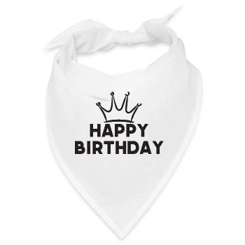 Happy Birthday - Bandana - Weiß - Vorne
