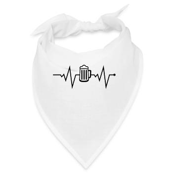 bier beat - Bandana - Weiß - Vorne
