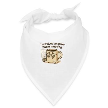 Zoom Meeting - Bandana - Weiß - Vorne