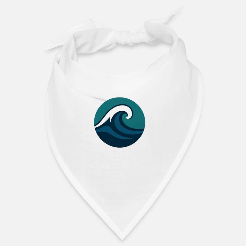 Vague de l’océan stylisée Bandana