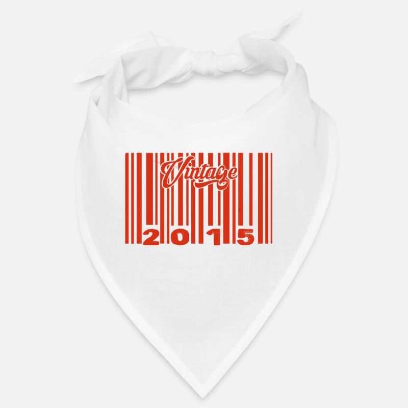 vintage 2015 né en 2015 10 ans bar code anniversai Bandana