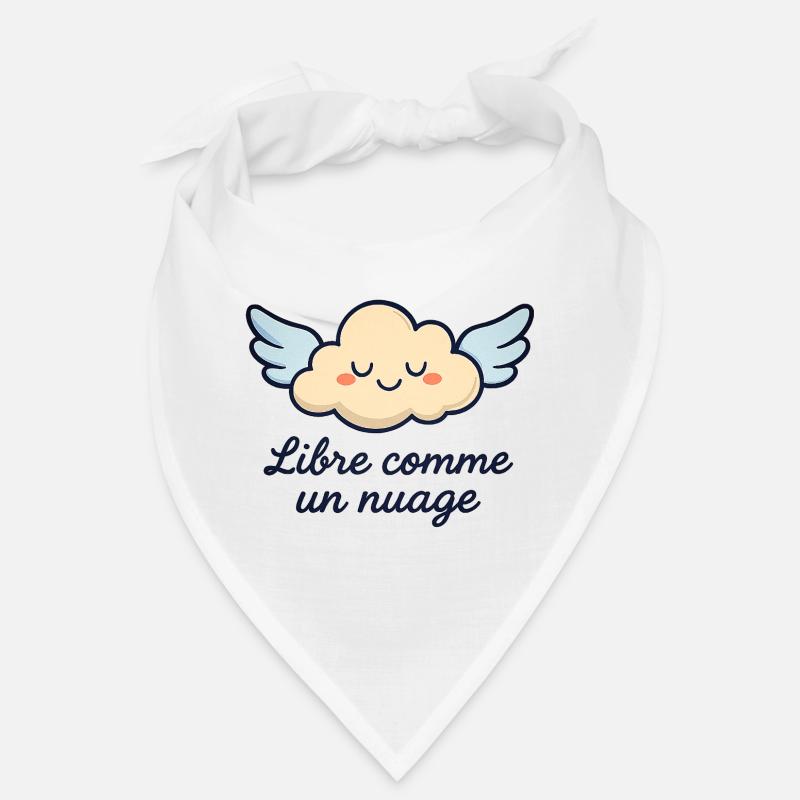 Cloud with Wings and Inspirational Quote Bandana