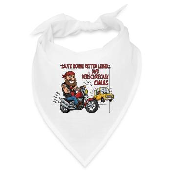 Laute Rohre retten Leben - Bandana - Weiß - Vorne
