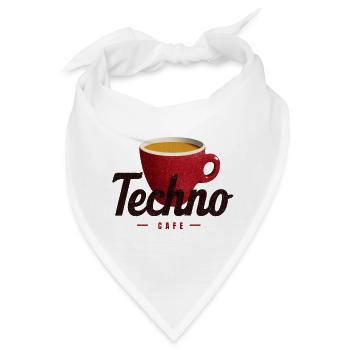 Techno Cafe - Bandana - Weiß - Vorne