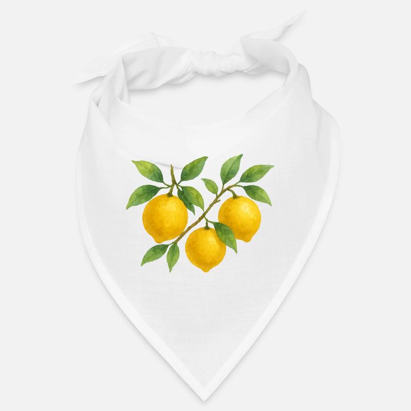 Branche de citron aquarelle design Bandana