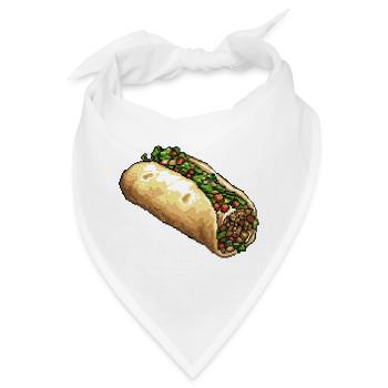 Pixel Taco Fiesta Pixelkunst - Bandana - Weiß - Vorne