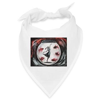 Tanz im Glasball: Mädchen und Goldfische - Bandana - Weiß - Vorne