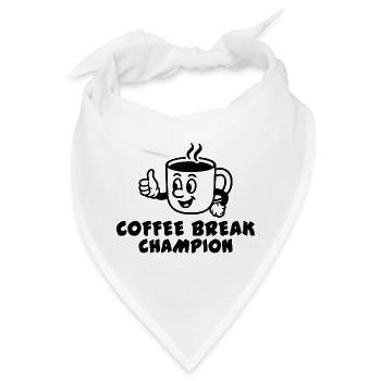 Meister der Kaffeepause - Bandana - Weiß - Vorne