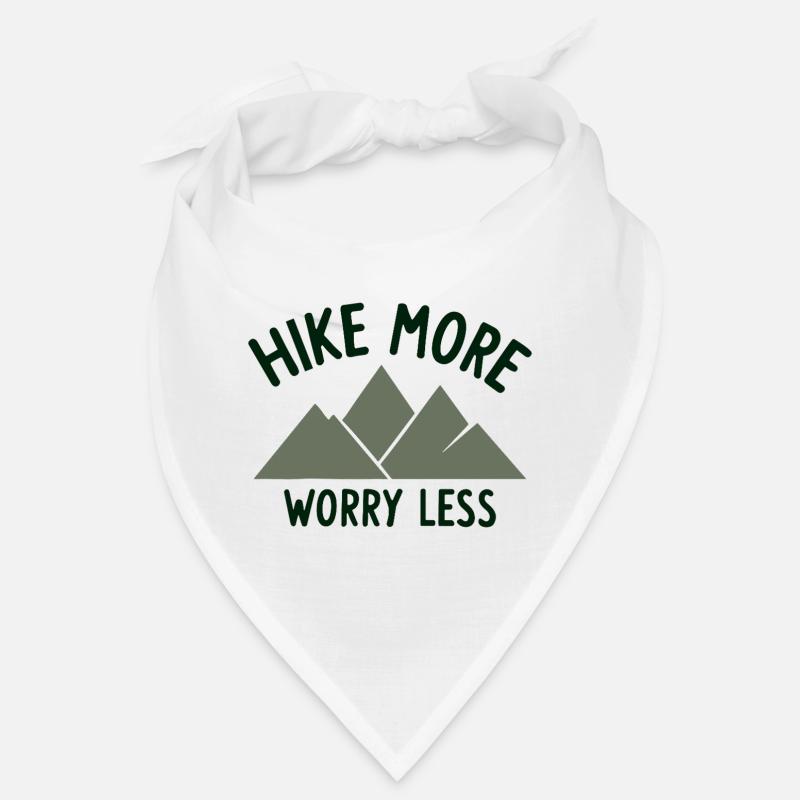 HIKE MORE WORRY LESS Spruch Bandana