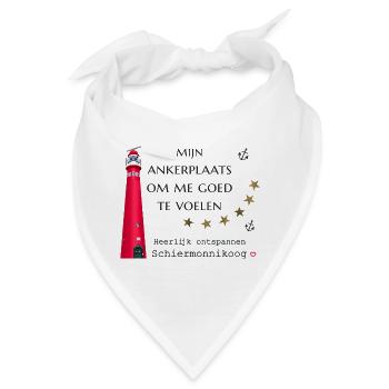 Mein Ankerplatz Schiermonnikoog, Handzeichnung - Bandana - Weiß - Vorne