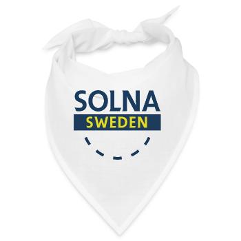 Solna Schweden Logo kreisförmiges Design - Bandana - Weiß - Vorne