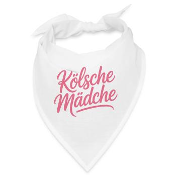 Kölsche Mädche Karneval Köln Kölle Kölsch Mädchen - Bandana - Weiß - Vorne