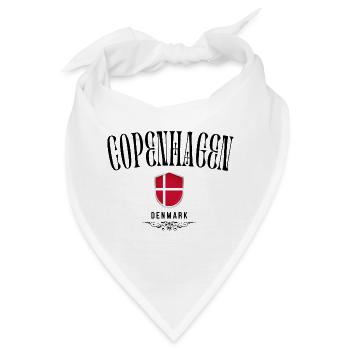 Souvenir Kopenhagen, Kopenhagen Dänemark - Bandana - Weiß - Vorne