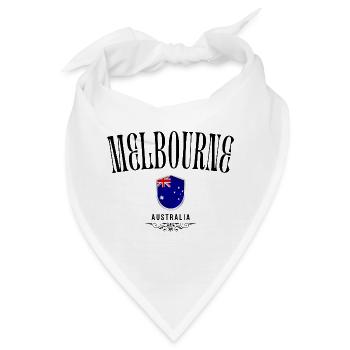 Souvenir Melbourne, Melbourne Australien - Bandana - Weiß - Vorne