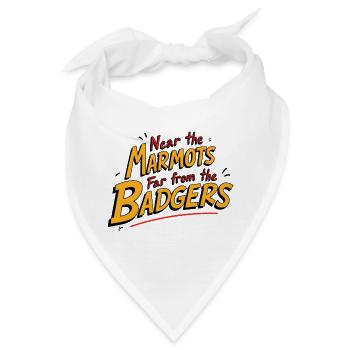 Murmeltier, Murmeltiere, nahe Murmeltiere - Bandana - Weiß - Vorne