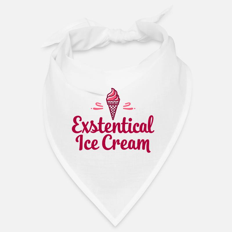 Existenzielle Eiscreme Lustiger Spruch Eis Waffel Bandana