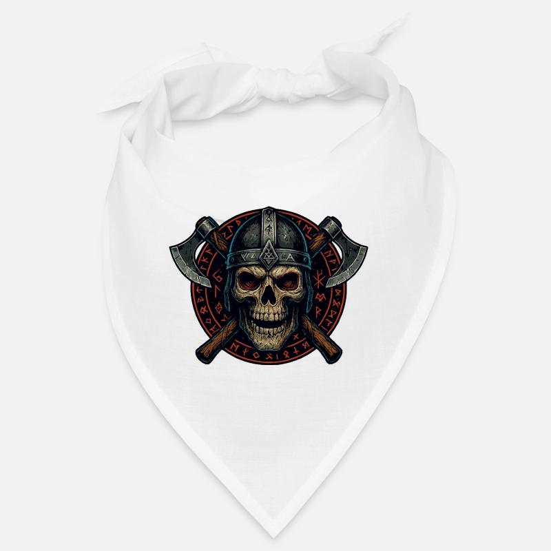 viking skull runes, norse warrior Valhalla Bandana