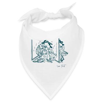 Japanische Liebende hinter der Leinwand – das habe ich gesehen. - Bandana - Weiß - Vorne