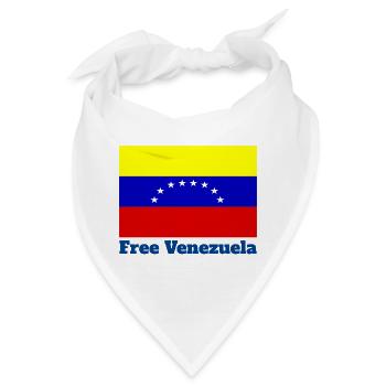 Venezuela, Freiheit, Caracas, Südamerika - Bandana - Weiß - Vorne
