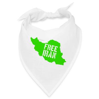 Iran Freiheit Free Iran - Bandana - Weiß - Vorne