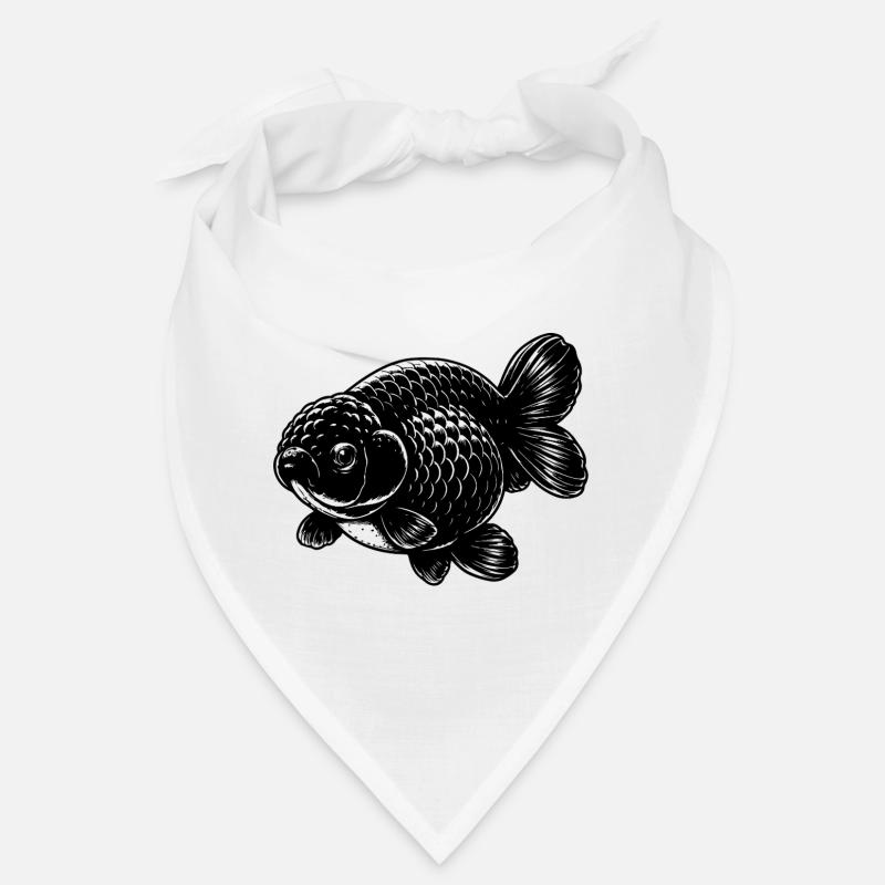 Poisson rouge ranchu noir de haute qualité Bandana